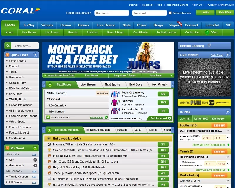 Отзывы о букмекере Coral
