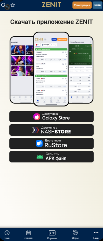Приложение БК Зенит