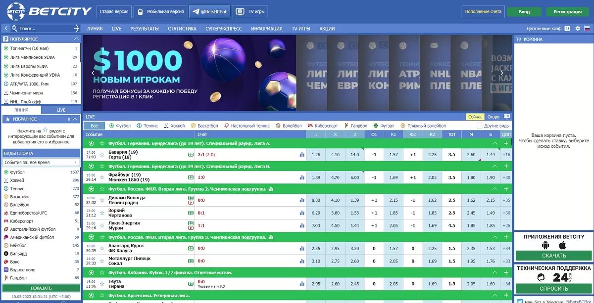 зеркало БК Бетсити