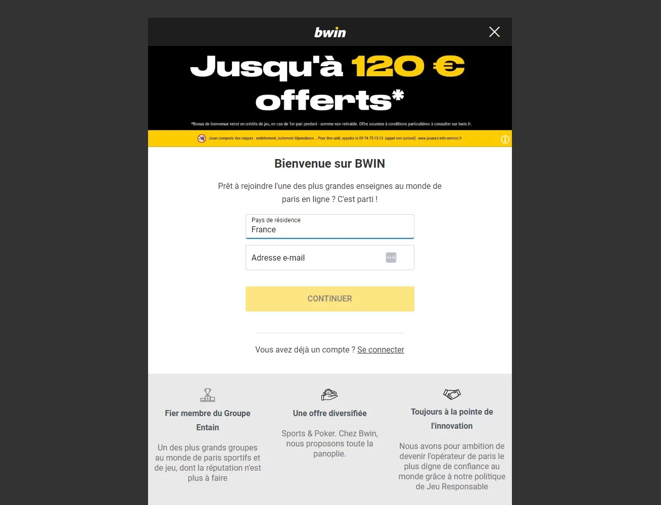 Bwin ru - создать аккаунт