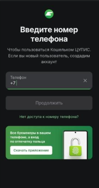 Регистрация в ЦИПИС через мобильную версию Лиги Ставок