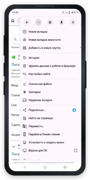 Сайт Лиги Ставок не открывается — очистка cookie и кэша в Chrome