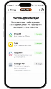Как пройти верификацию в Винлайн: выбор способа