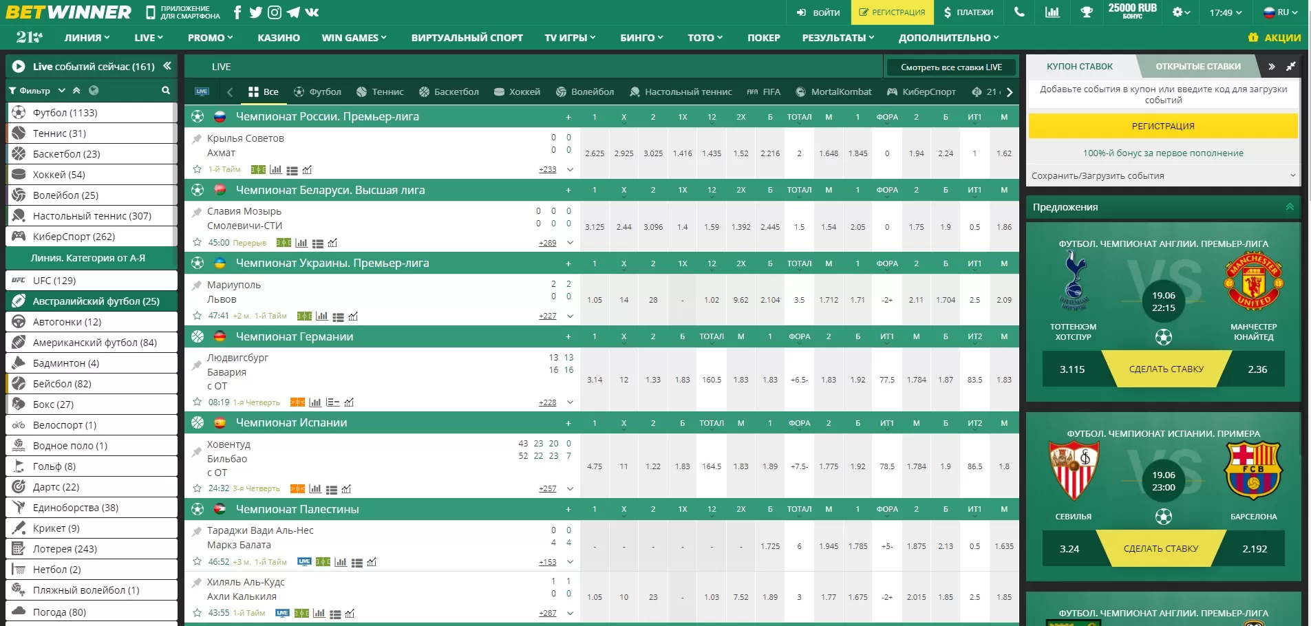 Бет Виннер букмекерская контора