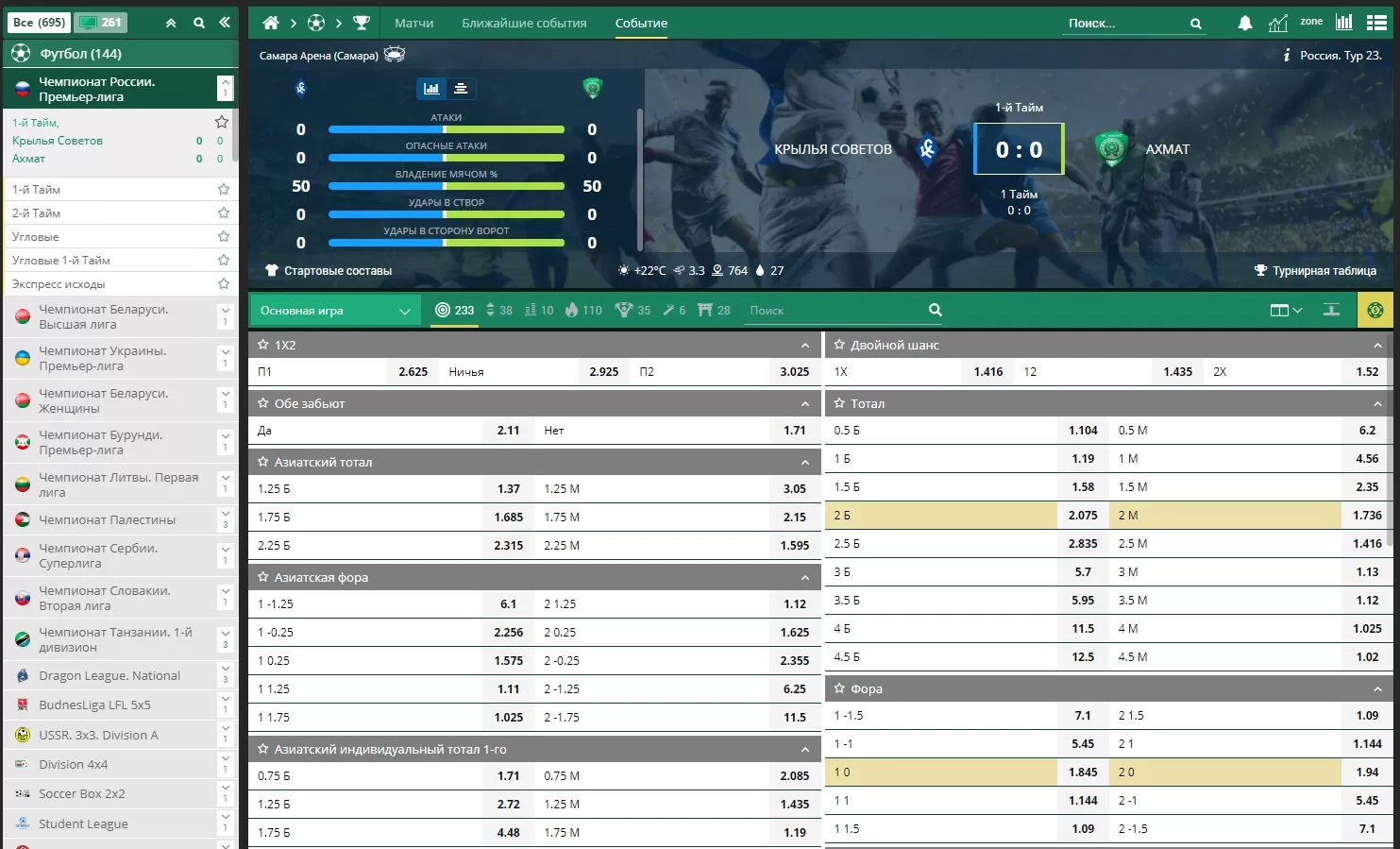 Линия лайв в бк бет виннер ру