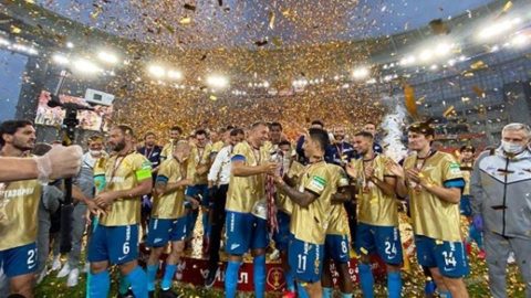 «Зенит» стал победителем Кубка России. Вручение...