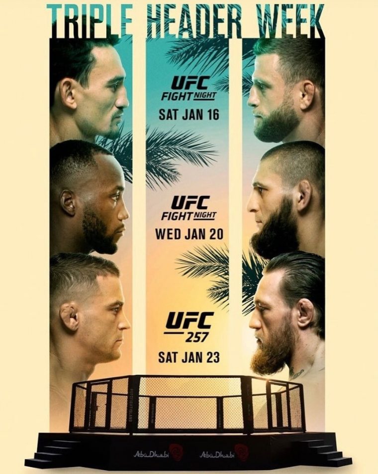 UFC объявило главные бои первых трех турниров 2021 года
