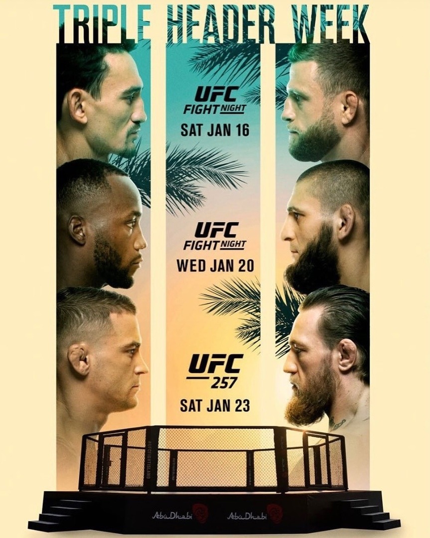 UFC объявило главные бои первых трех турниров 2021 года