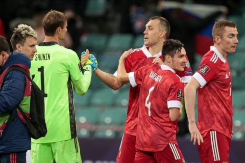 Россия поднялась в рейтинге ФИФА после матчей отбора...