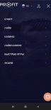 Интерфейс мобильной версии БК Profit Betting для iPhone (iOS)