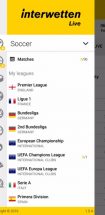 Интерфейс приложения букмекерской конторы Interwetten для iOS