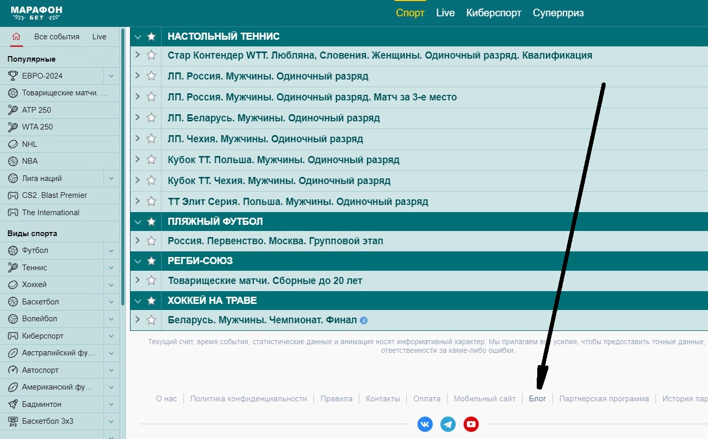 Где найти бесплатные прогнозы в Марафоне