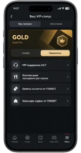Привилегии программы лояльности Фонбет