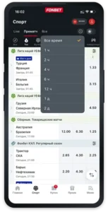 Роспись менее популярного события Фонбет для сравнения