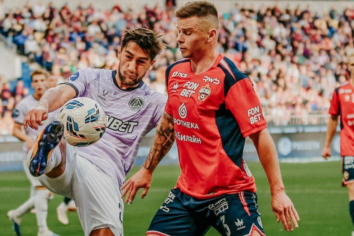 Игровой эпизод из матча ЦСКА - Акрон