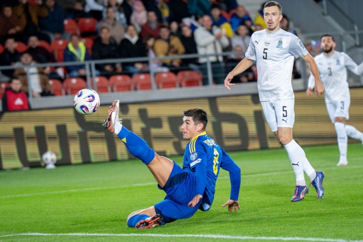 Встреча команды Азербайджана со сборной Украины