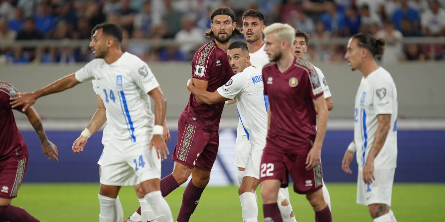 Противостояние сборных Греции и Беларуси 