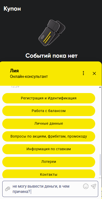 обращение в поддержку
