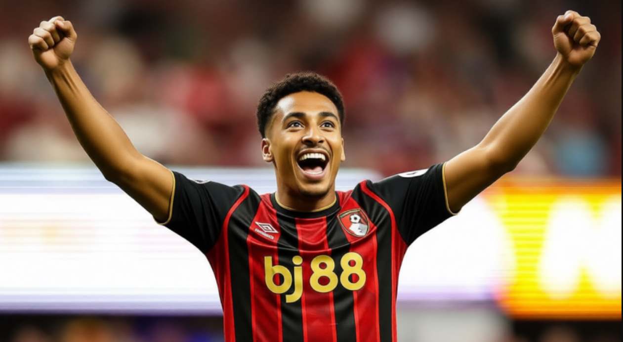 Игрок Борнмута празднует гол