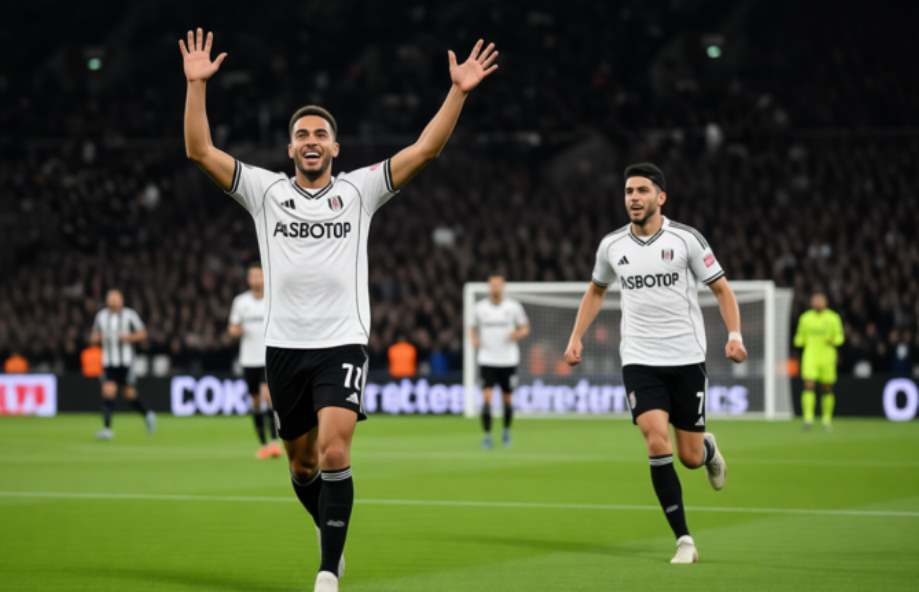 Игроки Фулхэма празднуют забитый гол