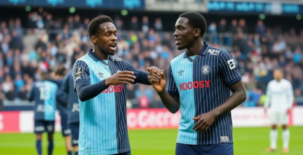 Игроки Гавра празднуют гол