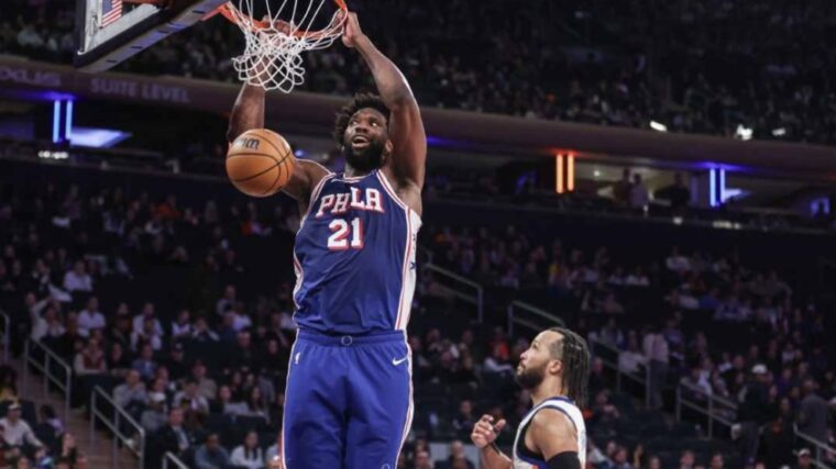Первый данк сезона от Джоэла Эмбиида — искра для растущих Sixers