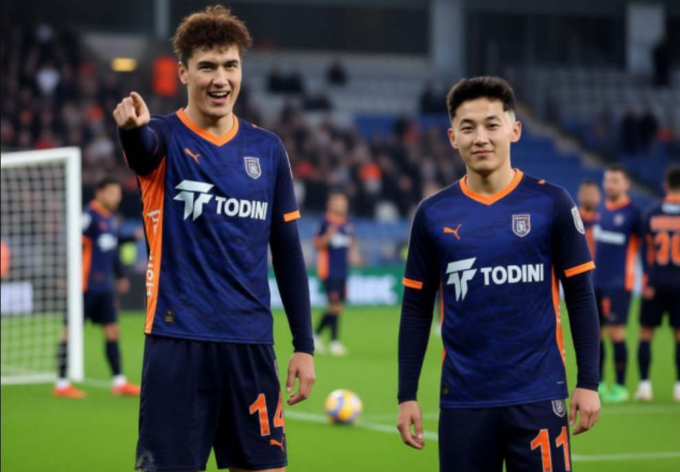 Игроки Башакшехира празднуют гол