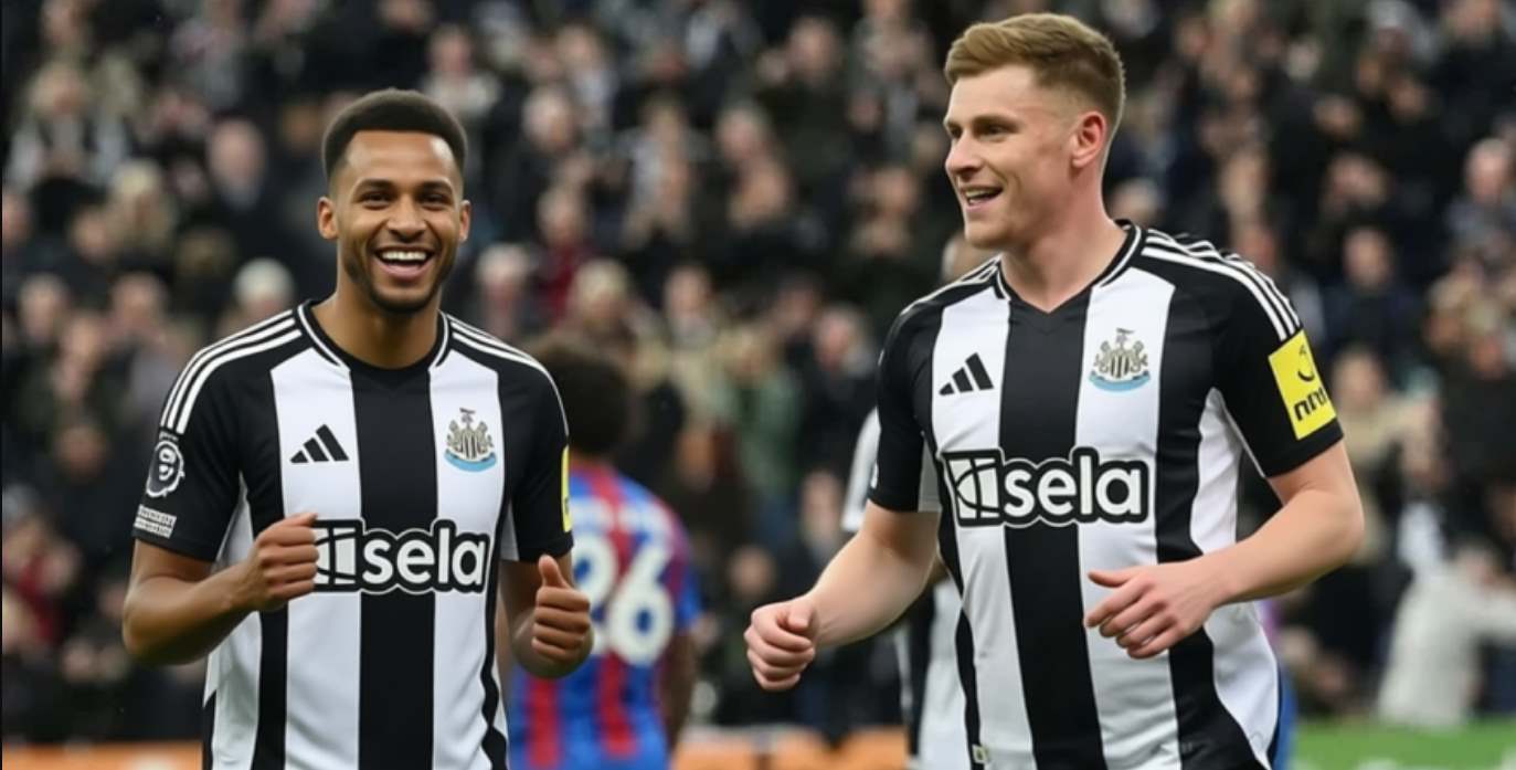 Игроки Ньюкасла празднуют гол