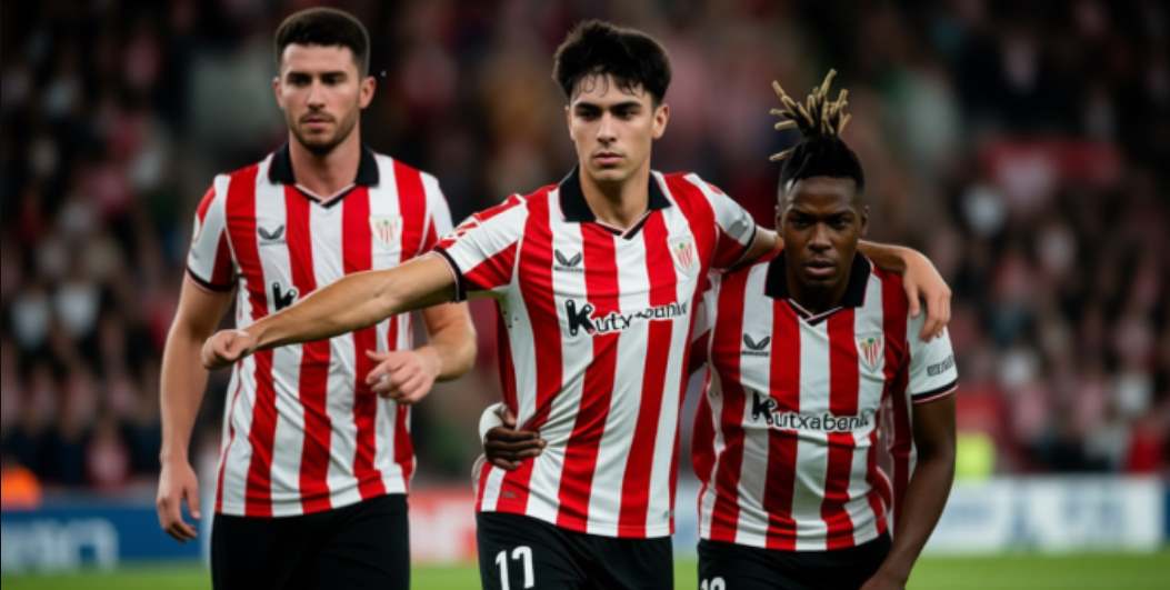 Игроки Атлетика празднуют гол