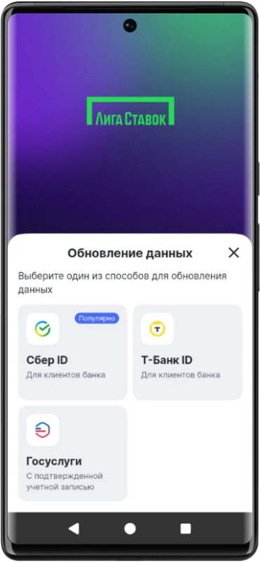 Прохождение идентификации в БК Лига Ставок