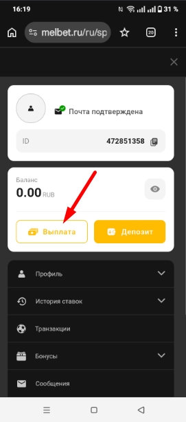 Выводим свои средства