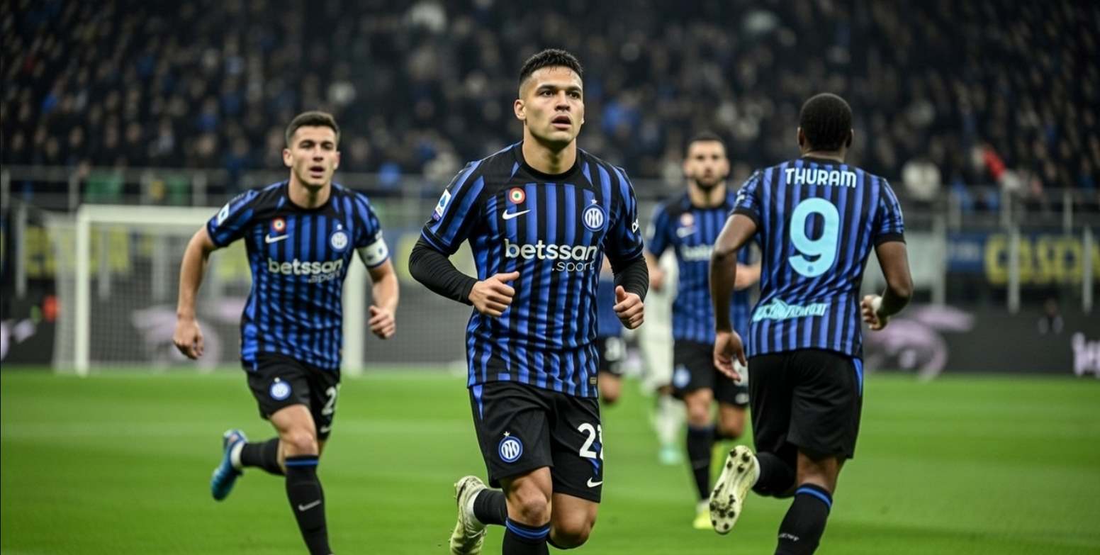 Игроки Интера празднуют гол