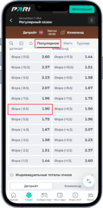 Ставки на матч НБА Детройт - Кливленд