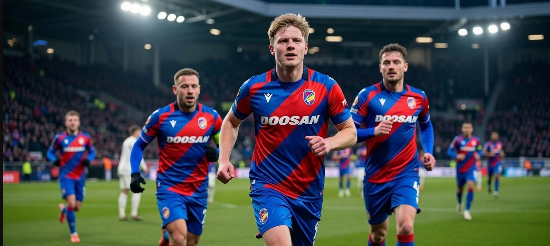 Игроки Виктории Пльзень празднуют гол