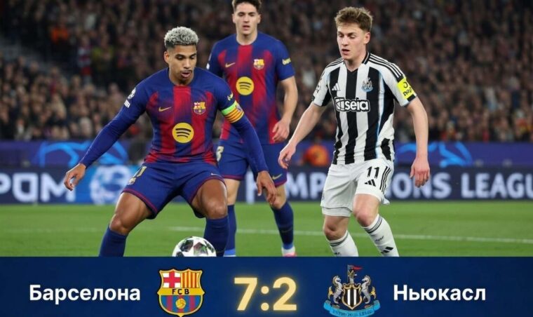 Барселона – Ньюкасл: результат матча 18 марта 2026, счет 7:2, 1/8 финала Лиги чемпионов