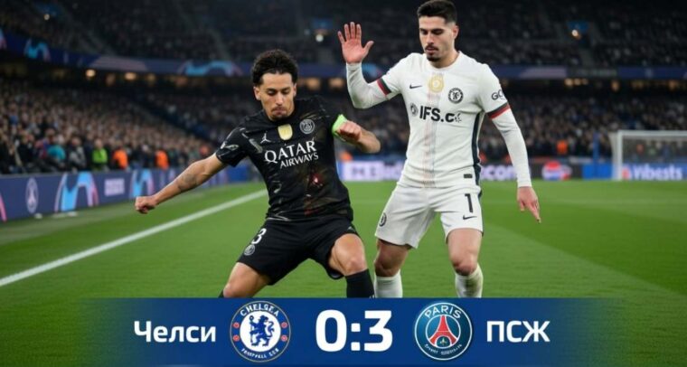 Челси – ПСЖ: результат матча 17 марта 2026, счет 0:3, 1/8 финала Лиги чемпионов