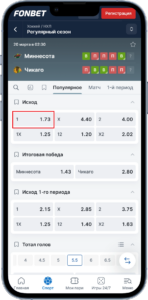 Ставки на матч НХЛ Миннесота - Чикаго