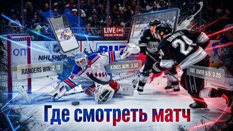 Как смотреть матч Нью-Йорк Рейнджерс — Лос-Анджелес Кингз — время начала и трансляция