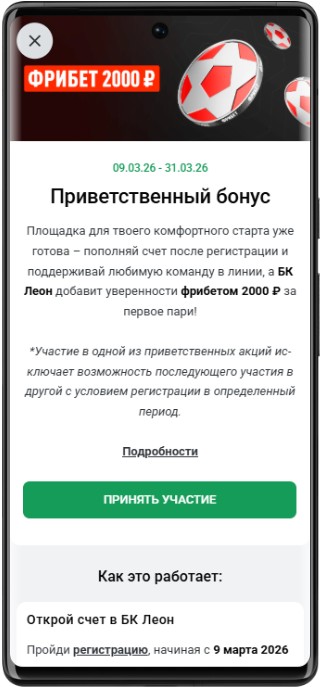 Фрибет 2000 Леон
