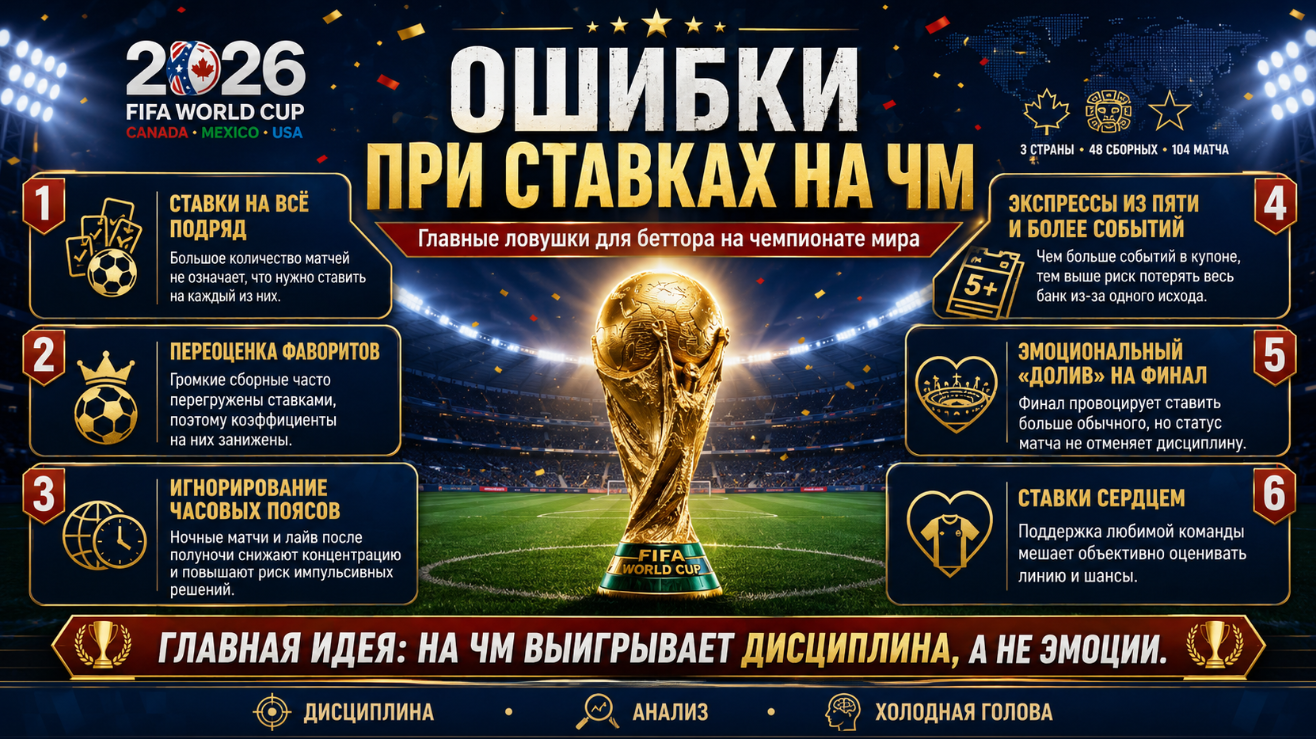 Главные ошибки при ставках на ЧМ 2026