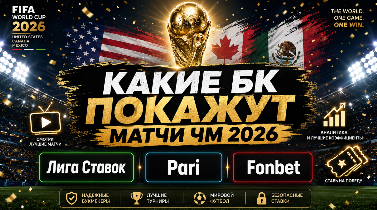 Букмекерские конторы, которые будут показывать ЧМ 2026 по футболу - Пари, Фонбет, Лига Ставок и Бетсити