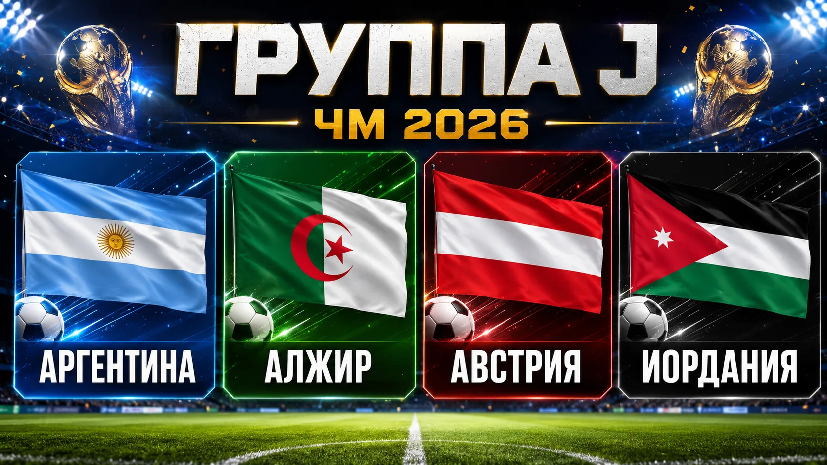 Группа J на ЧМ 2026 - Аргентина фаворит