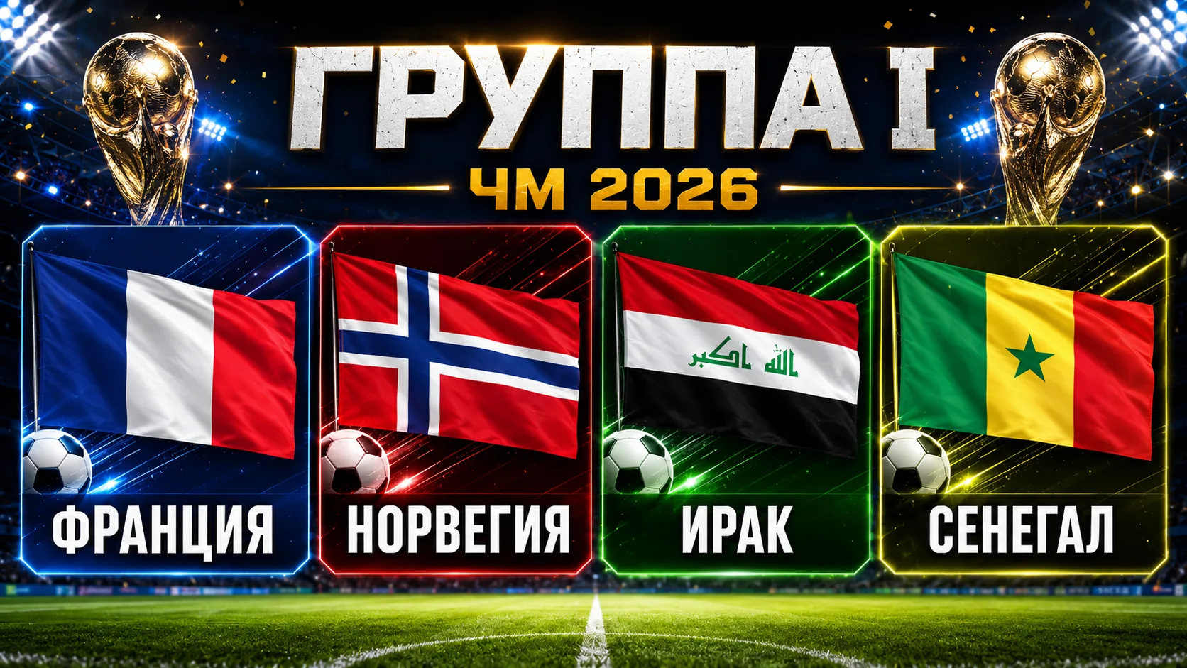 Сборная Норвегии и Холанд в группе I на ЧМ 2026