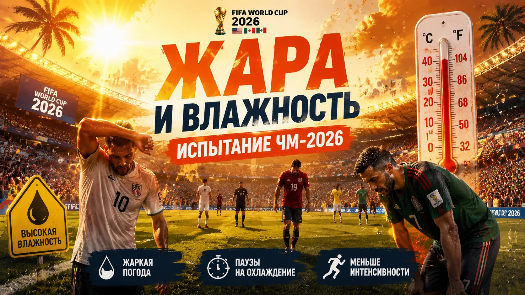 Жара и влажность замедляет темп ЧМ 2026