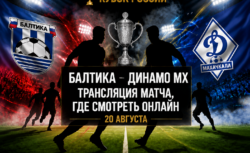 Балтика — Динамо Махачкала: трансляция матча Кубка...