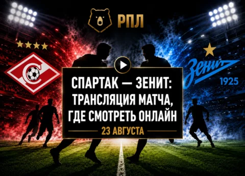 Во сколько матч Спартак — Зенит и где смотреть...
