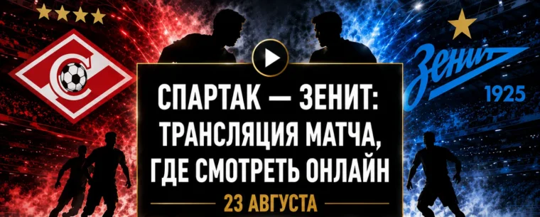 Во сколько матч Спартак — Зенит и где смотреть трансляцию