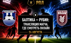 Во сколько матч Балтика — Рубин и где смотреть...
