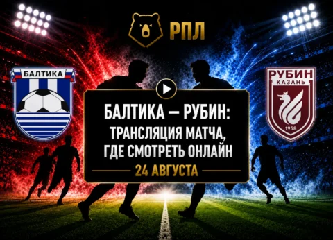Во сколько матч Балтика — Рубин и где смотреть...
