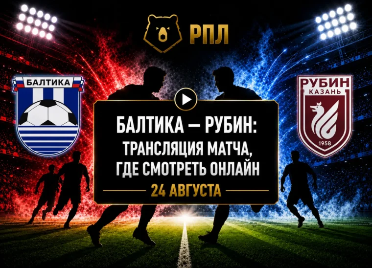 Во сколько матч Балтика — Рубин и где смотреть трансляцию